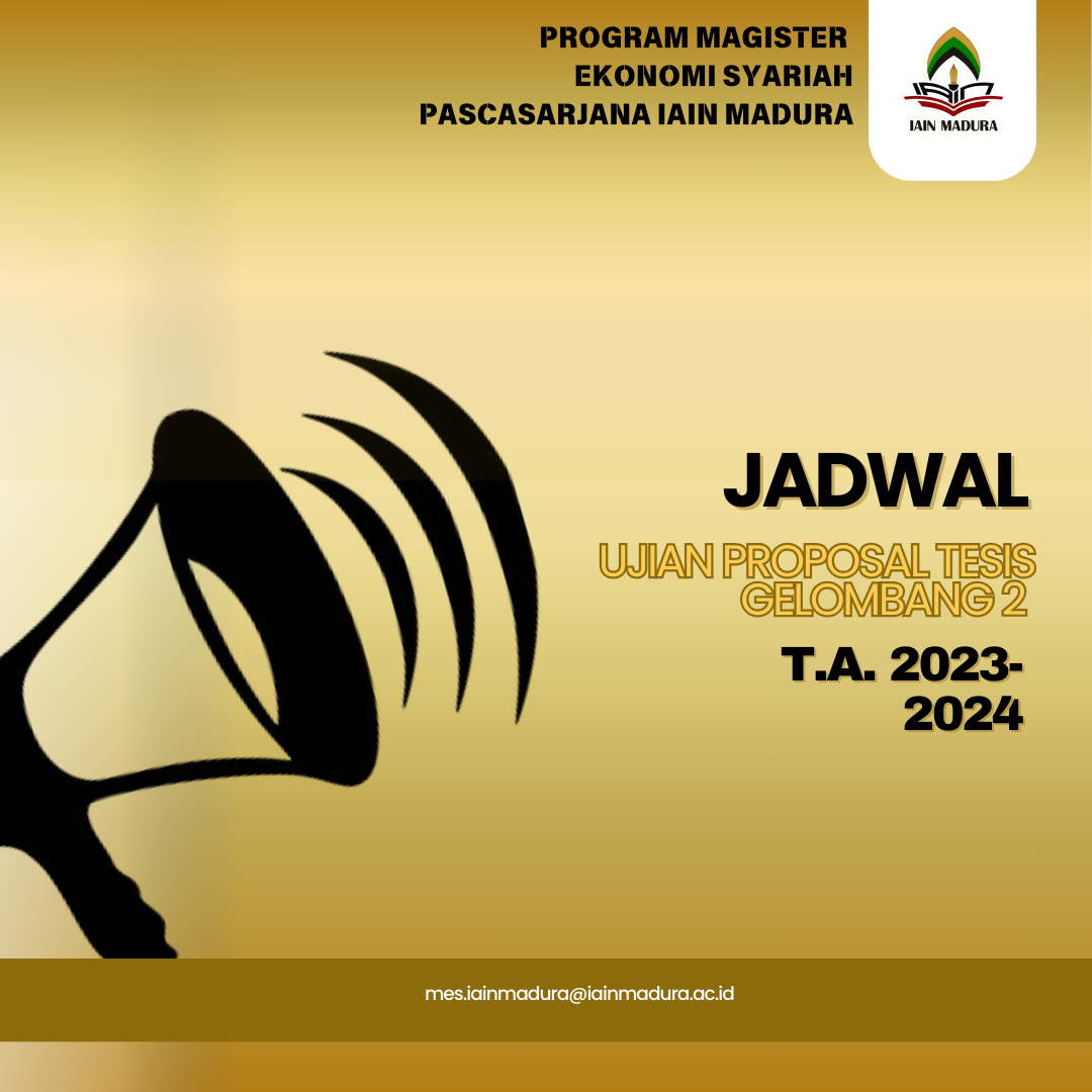 JADWAL UJIAN PROPOSAL TESIS GELOMBANG 2 PRODI ES SEMESTER GANJIL TAHUN AKADEMIK 2023/2024